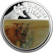 Niue 5 Dollars Tasmanian Tiger 2011 Proof KM# 651 TASMANIAN TIGER coin reverse Niue 5 Dollars Tasmanian Tiger 2011 Proof KM# 651 TASMANIAN TIGER coin reverse