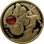 Niue 5 Dollars Amber Route. Gdansk 2011 Proof KM# 710 SZLAK BURSZTYNOWY GDAŃSK coin reverse