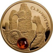 Niue 5 Dollars Amber Route. Carnuntum 2012 Proof KM# 842 CARNUNTUM coin reverse