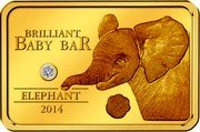 Niue 5 Dollars Baby Elephant Bar 2013 Proof KM# 1026 BRILLIANT BABY BAR ELEPHANT 2014 coin reverse Niue 5 Dollars Baby Elephant Bar 2013 Proof KM# 1026 BRILLIANT BABY BAR ELEPHANT 2014 coin reverse