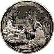 Niue Five Dollars Journeys of Discovery. Marco Polo 2015 KM# 1313 MARCO POLO 2 OZ 999 FINE SILVER coin reverse
