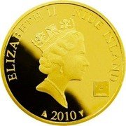 Niue 50 Dollars Miffy in Flowers 2010 Proof KM# 389 ELIZABETH II NIUE ISLAND 2010 coin obverse