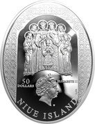 Niue 50 Dollars Russian Royal Family 2011 Proof KM# 584 2011 50 DOLLARS ELIZABETH II AG 999 NIUE ISLAND coin obverse Niue 50 Dollars Russian Royal Family 2011 Proof KM# 584 2011 50 DOLLARS ELIZABETH II AG 999 NIUE ISLAND coin obverse