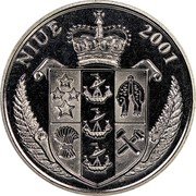 Niue 1 Dollar Squirtle 2001 Proof KM# 141 NIUE 2001 coin obverse Niue 1 Dollar Squirtle 2001 Proof KM# 141 NIUE 2001 coin obverse