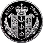 Niue 1 Dollar Bulbasaur 2001 Proof KM# 129 NIUE 2001 coin obverse Niue 1 Dollar Bulbasaur 2001 Proof KM# 129 NIUE 2001 coin obverse