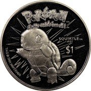 Niue 1 Dollar Squirtle 2001 Proof KM# 141 POKÉMON TM GOTTA CATCH 'EM ALL TM SQUIRTLE TM #07 $1 TM & © 2001 NINTENDO coin reverse Niue 1 Dollar Squirtle 2001 Proof KM# 141 POKÉMON TM GOTTA CATCH 'EM ALL TM SQUIRTLE TM #07 $1 TM & © 2001 NINTENDO coin reverse