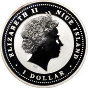 Niue Dollar 2005 Proof KM# 264 Decimal Coinage ELIZABETH II NIUE ISLAND 1 DOLLAR IRB coin obverse Niue Dollar 2005 Proof KM# 264 Decimal Coinage ELIZABETH II NIUE ISLAND 1 DOLLAR IRB coin obverse
