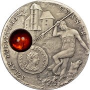 Niue Dollar Amber Route. Gdansk 2008 Antique, finish KM# 202 GDAŃSK SZLAK BURSZTYNOWY coin reverse Niue Dollar Amber Route. Gdansk 2008 Antique, finish KM# 202 GDAŃSK SZLAK BURSZTYNOWY coin reverse