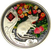 Niue Dollar Year of Rat . In the field 2008 KM# 340 寿 2008 1 OZ 999 AG coin reverse Niue Dollar Year of Rat . In the field 2008 KM# 340 寿 2008 1 OZ 999 AG coin reverse