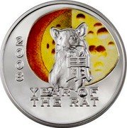 Niue 1 Dollar Year of the Rat 2008 Proof KM# 347 2008 YEAR OF THE RAT coin reverse Niue 1 Dollar Year of the Rat 2008 Proof KM# 347 2008 YEAR OF THE RAT coin reverse