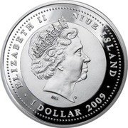 Niue 1 Dollar Year of the Tiger 2009 Proof KM# 232 ELIZABETH II NIUE ISLAND IRB MW 1 DOLLAR 2009 coin obverse