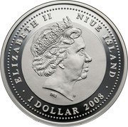 Niue Dollar Little Ox 2009 Proof KM# 192 ELIZABETH II NIUE ISLAND IRB MW 1 DOLLAR 2008 coin obverse Niue Dollar Little Ox 2009 Proof KM# 192 ELIZABETH II NIUE ISLAND IRB MW 1 DOLLAR 2008 coin obverse