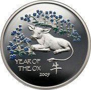 Niue Dollar Little Ox 2009 Proof KM# 192 YEAR OF THE OX 牛 2009 coin reverse Niue Dollar Little Ox 2009 Proof KM# 192 YEAR OF THE OX 牛 2009 coin reverse