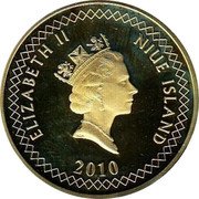 Niue One Dollar Taro Leaves 2010 KM# 198 ELIZABETH II NIUE ISLAND 2010 coin obverse Niue One Dollar Taro Leaves 2010 KM# 198 ELIZABETH II NIUE ISLAND 2010 coin obverse