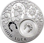 Niue Dollar Good Luck. Horseshoe 2010 Proof KM# 407 GOOD LUCK coin reverse Niue Dollar Good Luck. Horseshoe 2010 Proof KM# 407 GOOD LUCK coin reverse
