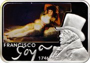 Niue 1 Dollar Francisco Goya 2010 Proof KM# 432 FRANCISCO GOYA 1746-1828 coin reverse Niue 1 Dollar Francisco Goya 2010 Proof KM# 432 FRANCISCO GOYA 1746-1828 coin reverse