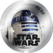 Niue Dollar R2-D2 2011 KM# 658 ©2011LUCASFILM LTD. & TM R2-D2 TM STAR WARS TM coin reverse