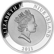 Niue One Dollar William and Kate Engagement 2011 Proof KM# 514 ELIZABETH II NIUE ISLAND 2011 coin obverse Niue One Dollar William and Kate Engagement 2011 Proof KM# 514 ELIZABETH II NIUE ISLAND 2011 coin obverse