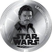 Niue One Dollar Lando Calrissian 2012 KM# 728 STAR WARS LANDO CALRISSIAN ©2011 LUCASFILM LTD. & TM coin reverse Niue One Dollar Lando Calrissian 2012 KM# 728 STAR WARS LANDO CALRISSIAN ©2011 LUCASFILM LTD. & TM coin reverse
