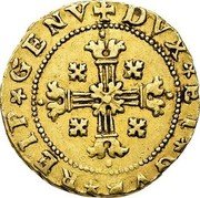 Italy 1/2 Doppia (Madonna and Child. Genoa) KM# 90 REIP GENV DVX ET GVB coin reverse Italy 1/2 Doppia (Madonna and Child. Genoa) KM# 90 REIP GENV DVX ET GVB coin reverse