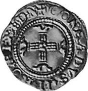Italy 1/2 Doppia (Conrad II) KM# 30 CONRADVS II RO REX coin obverse Italy 1/2 Doppia (Conrad II) KM# 30 CONRADVS II RO REX coin obverse