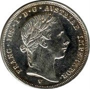 Italy 1/2 Lira Franz Joseph I 1854 C# 36 FRANC IOS I D G AVSTRIAE IMPERATOR V coin obverse Italy 1/2 Lira Franz Joseph I 1854 C# 36 FRANC IOS I D G AVSTRIAE IMPERATOR V coin obverse