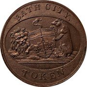 UK 1/2 Penny (City Token Somerset Bath) BATH CITY TOKEN coin reverse UK 1/2 Penny (City Token Somerset Bath) BATH CITY TOKEN coin reverse