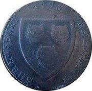 UK 1/2 Penny (Shropshire Shrewsbury Woolpack) SHREWSBURY 1793 HALFPENNY coin obverse UK 1/2 Penny (Shropshire Shrewsbury Woolpack) SHREWSBURY 1793 HALFPENNY coin obverse