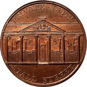 UK 1/2 Penny (Somerset Bath City Token) PRIVATE BATHS STALL STREET coin obverse UK 1/2 Penny (Somerset Bath City Token) PRIVATE BATHS STALL STREET coin obverse