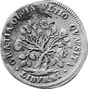 Italy 1/2 Pezza Della Rosa Cosimo III 1697 KM# 31 GRATIA OBVIA VLTIO QVAESITA LIBVRNI coin reverse