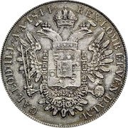 Italy 1/2 Scudo Ferdinand I 1844 V C# 18.2 REX LOMB ET VEN DALM GAL LOD ILL A A 1844 coin reverse