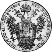 Italy 1/2 Sovrano Francesco I 1822 V C# 10.3 HVN BOH LOMB ET VEN GAL LOD IL REX A A 1822 coin reverse Italy 1/2 Sovrano Francesco I 1822 V C# 10.3 HVN BOH LOMB ET VEN GAL LOD IL REX A A 1822 coin reverse
