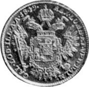 Italy 1/2 Sovrano Ferdinand I 1849 M C# 20a REX LOMB ET VEN DALM GAL LOD ILL A A 1849 coin reverse Italy 1/2 Sovrano Ferdinand I 1849 M C# 20a REX LOMB ET VEN DALM GAL LOD ILL A A 1849 coin reverse