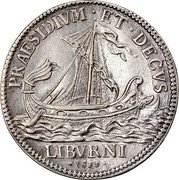 Italy 1/2 Tollero Cosimo III 1683 KM# 26 PRAESIDIVM ET DECVS LIBVRNI 1683 coin reverse Italy 1/2 Tollero Cosimo III 1683 KM# 26 PRAESIDIVM ET DECVS LIBVRNI 1683 coin reverse