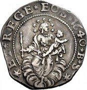 Italy 1/4 Scudo Madonna and Child. Genoa 1640 IBS KM# 80 ET REGE EOS 1640 coin reverse Italy 1/4 Scudo Madonna and Child. Genoa 1640 IBS KM# 80 ET REGE EOS 1640 coin reverse