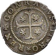 Italy 1/4 Scudo (Conrad II) KM# 29 CONRADVS II RO REX coin reverse Italy 1/4 Scudo (Conrad II) KM# 29 CONRADVS II RO REX coin reverse