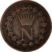 Italy 10 Centesimi Napoleon I 1811 M C# 4 N coin obverse Italy 10 Centesimi Napoleon I 1811 M C# 4 N coin obverse