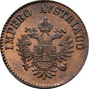 Italy 10 Centesimi Franz Joseph I 1852 V C# 32 IMPERO AUSTRIACO coin obverse Italy 10 Centesimi Franz Joseph I 1852 V C# 32 IMPERO AUSTRIACO coin obverse