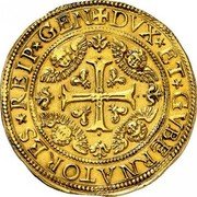 Italy 10 Doppie Madonna and Child. Genoa 1641 IBS KM# 107 DVX ET GVBERNATORES REIP coin obverse Italy 10 Doppie Madonna and Child. Genoa 1641 IBS KM# 107 DVX ET GVBERNATORES REIP coin obverse