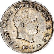 Italy 10 Soldi Napoleon I 1811 M C# 6.1 NAPOLEONE IMPERATORE E RE 1810 coin obverse Italy 10 Soldi Napoleon I 1811 M C# 6.1 NAPOLEONE IMPERATORE E RE 1810 coin obverse