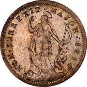 Italy 10 Soldo Genoa Coinage 1814 KM# 286 NON.SURREXIT.MAJOR.1814. coin obverse Italy 10 Soldo Genoa Coinage 1814 KM# 286 NON.SURREXIT.MAJOR.1814. coin obverse
