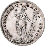 Italy 10 Soldo Genoa Coinage 1814 KM# 286a NON SURREXIT MAJOR 1814 coin obverse Italy 10 Soldo Genoa Coinage 1814 KM# 286a NON SURREXIT MAJOR 1814 coin obverse