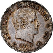 Italy 15 Soldi Napoleon I 1808 M C# 7 NAPOLEONE IMPERATORE E RE 1808 coin obverse Italy 15 Soldi Napoleon I 1808 M C# 7 NAPOLEONE IMPERATORE E RE 1808 coin obverse