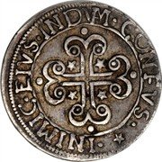 Italy 2-1/2 Reale (12 Soldi, 6 Denari) Carlo II 1694 KM# 25 INIMIC EIVS INDVAM CONFVS coin reverse Italy 2-1/2 Reale (12 Soldi, 6 Denari) Carlo II 1694 KM# 25 INIMIC EIVS INDVAM CONFVS coin reverse