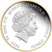 Tuvalu 2 Dollars James Bond 60 Years 2022 Proof QUEEN ELIZABETH II IRB 2 OZ 9999 AG 2022 TUVALU 2 DOLLARS coin obverse Tuvalu 2 Dollars James Bond 60 Years 2022 Proof QUEEN ELIZABETH II IRB 2 OZ 9999 AG 2022 TUVALU 2 DOLLARS coin obverse