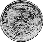 Italy 2 Doppie Ferdinando 1617 GC KM# 28 ET. MONTIS. - FERRATI. IV. coin reverse Italy 2 Doppie Ferdinando 1617 GC KM# 28 ET. MONTIS. - FERRATI. IV. coin reverse