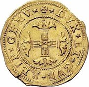 Italy 2 Doppie Madonna and Child. Genoa 1638 IBS KM# 85 DVX ET GVB REIP GENV coin obverse Italy 2 Doppie Madonna and Child. Genoa 1638 IBS KM# 85 DVX ET GVB REIP GENV coin obverse