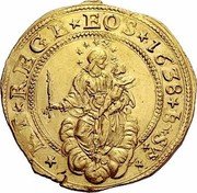 Italy 2 Doppie Madonna and Child. Genoa 1638 IBS KM# 85 ET REGE EOS 1638 I B S coin reverse Italy 2 Doppie Madonna and Child. Genoa 1638 IBS KM# 85 ET REGE EOS 1638 I B S coin reverse