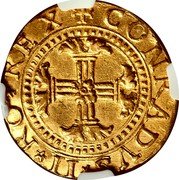 Italy 2 Doppie Conrad II 1624 GF KM# 28 CONRADVS II RO REX G F coin reverse Italy 2 Doppie Conrad II 1624 GF KM# 28 CONRADVS II RO REX G F coin reverse
