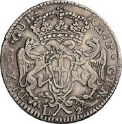 Italy 2 Lira John the Baptist. Genoa 1793 KM# A244 DUX ET GUB REIP GENU L. 2 coin obverse Italy 2 Lira John the Baptist. Genoa 1793 KM# A244 DUX ET GUB REIP GENU L. 2 coin obverse